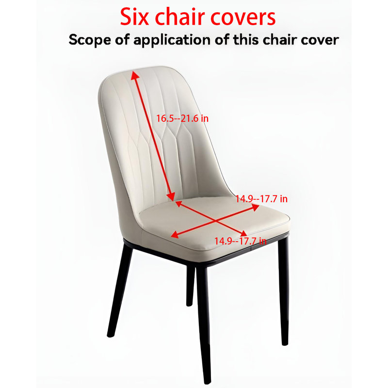 Housse texturée pour chaise de salle à manger Blue Leaf