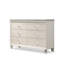 Ensemble de chambre à coucher double 4 pièces avec lit gigogne Jisoo, tête de lit à DEL, blanc perle-136068506