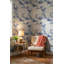 Papier peint amovible floral chinois Fond blanc