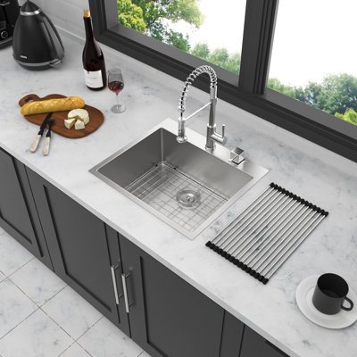 Drop-In Single Bowl Kitchen Sink – Heavy-Duty Stainless Steel