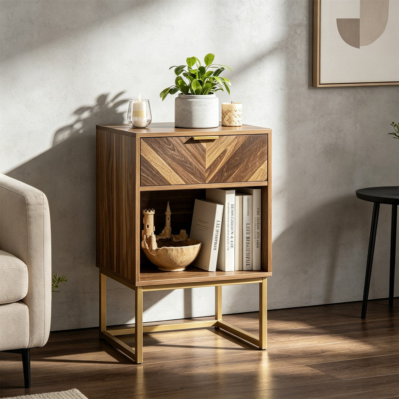 Bedside Table with Drawer