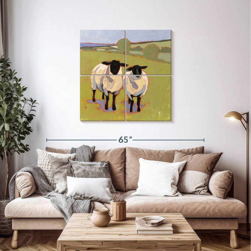 Brampt Suffolk Sheep I, 38" H x 38" W