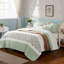 Ensemble de courtepointe en coton percale 6 pièces avec coussins pour lit double / grand