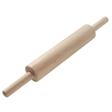 Classic Wood Rolling Pin - 18 Inch Wood Rolling Pin With Handles Solid  Wooden Roller Pin Baking Professional Dough Roller for Hom