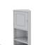 Unité de rangement en coin avec 2 portes, 3 tablettes et une tablette ouverte pour la salle de bain, la cuisine et le salon-1133453193