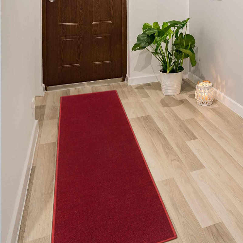 Ottohome Navy Runner Rug, Runner 1'10" x 6', Navy