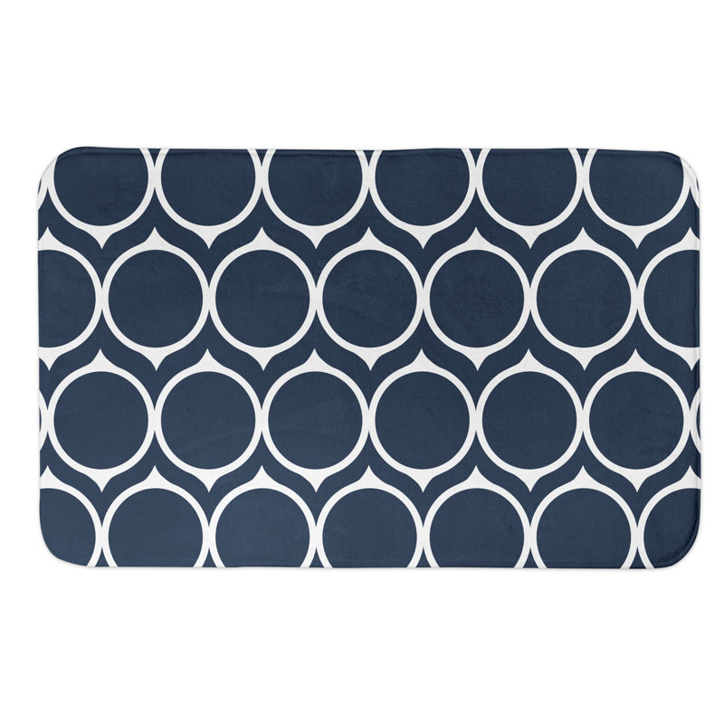 Tapis pour salle de bain Zeke, Bleu marine