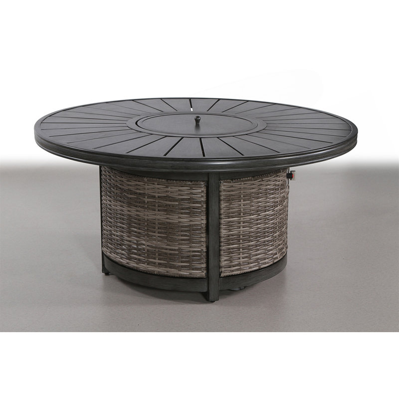 Table de foyer d'extérieur au propane 25 H x 52 W, Gris
