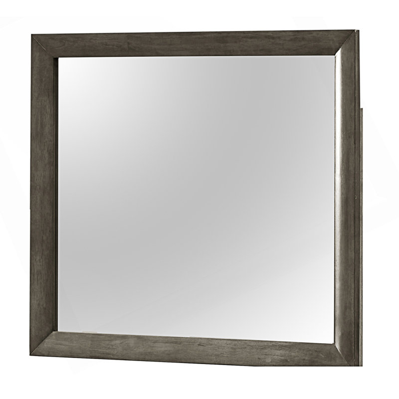 Contemporary Wall Mirror, Gray