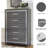Modern Glam 5 Drawer Chest, Gray