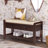 Shoe Rack With Cushioned Seat And Drawers, Multipurpose Entryway Storage Bench-1549893829