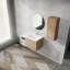 Meuble-lavabo mural 36 po avec lavabo et armoire latérale 36 po