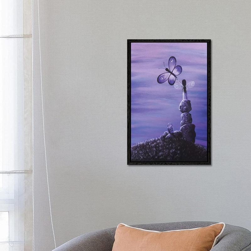 Amethyst Fairy - Print on Canvas, 66.04 cm H x 45.72 cm W, Black Framed