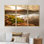 «Sunny Day In Green Forest Meadow», ensemble de 3 reproductions d'art encadrées sur toile