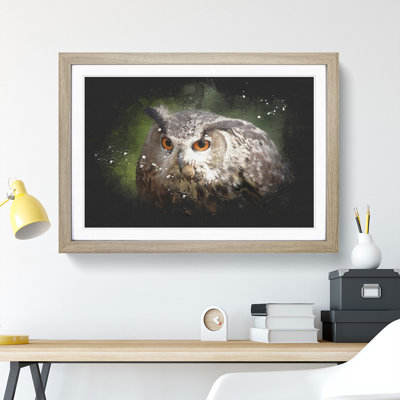 Great Horned Owl Vol.2 - Picture Frame Graphic Art
