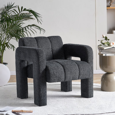 Charmant fauteuil d'appoint rembourré Boucle avec sièges confortables, conception unique et entretien facile pour la décoration intérieure