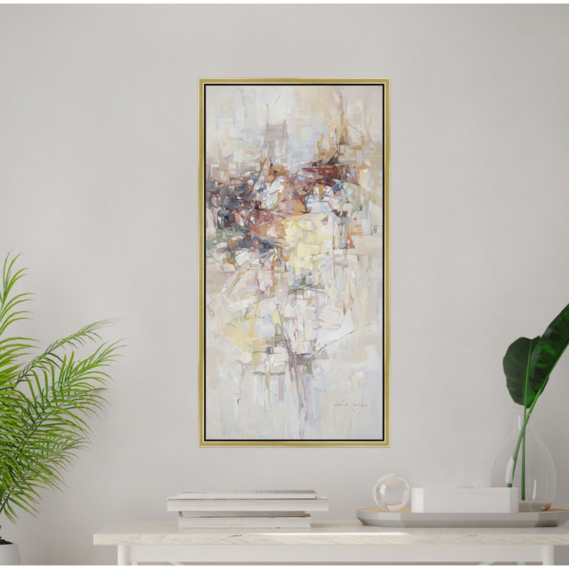 Awakening - Cadre flottant, reproduction d'art sur toile, Or
