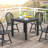 Patio Expandable Dining Table  31.5”-63” Adjustable Rectangular All Weather Aluminum Outdoor Dining Table For 4-6 Person