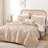 Floral Quilt Set 3 Pieces - Lightweight Botanical Pattern Quilt With Two Pillowcases-117089161-117089165