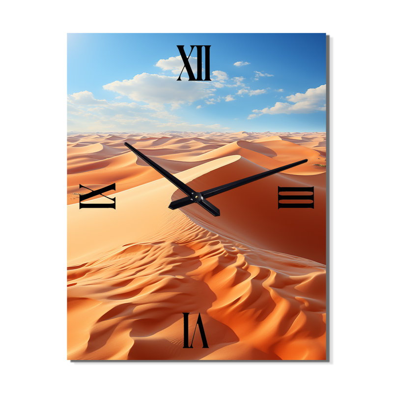 Desert Dunes Majesty IV - Très grandes horloges murales paysage et nature, H 28 po x l 12 po x P 1 po