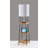 63.25'' Black Column Floor Lamp with USB