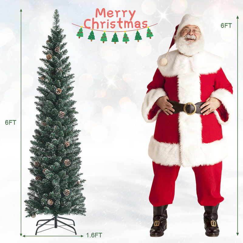 Arbre de Noël vert pin artificiel en cachemire, H 6 pi