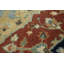 Tapis de couloir rouille à motif floral Heriz Serapi