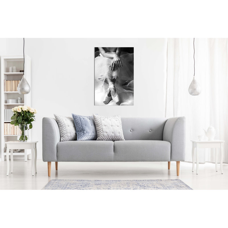 Elegant Sitting Ballerina - Wrapped Canvas Print, 31cm H x 20cm W x 1.8cm D