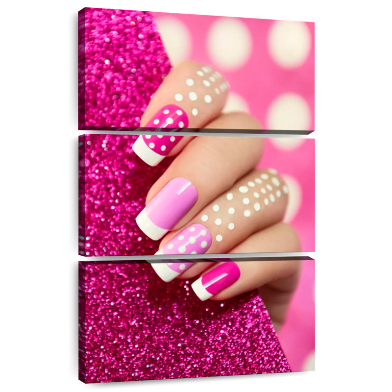 Shuttleworth Dotted Pink Nails, 32'' H x 20'' W