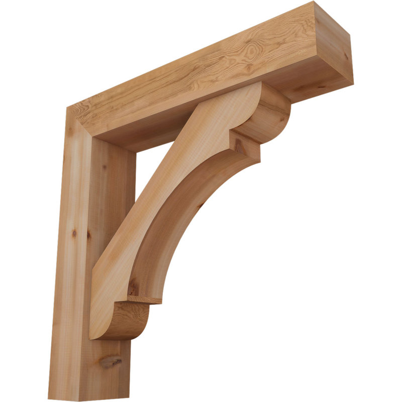 Olympic Block Offset Brace Bracket, 36 x 36, 7 1/2"W Western Red Cedar (Smooth)