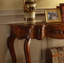 Table de couloir classique en acajou avec bords festonnés-1924449780
