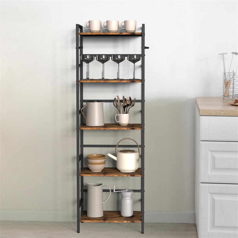 Antoanella 133.8cm H x 42.9cm W Metal Standard Bookcase