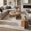 Ensemble de table de salon en bois massif 2 pièces Josiane-1586875235