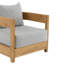 Fauteuil club de patio en teck massif Everlee avec coussins Sunbrella-1314743025