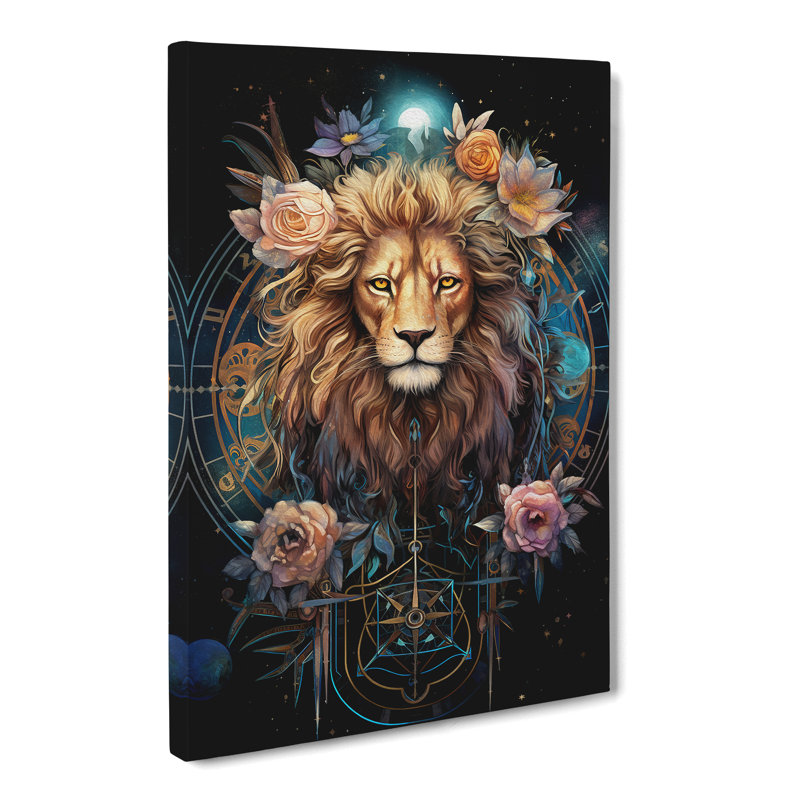 Leo Zodiac Informel - Wrapped Canvas Print, 50cm H x 35cm W x 3cm D