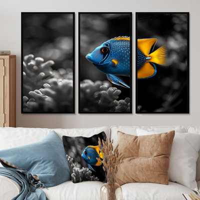 «Blue Aquariums Oceanic Oasis Fish I» «Blue Aquariums Oceanic Oasis Fish I» 3 pièces