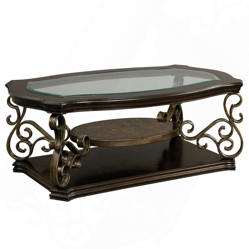 Skylah Glass Top Single Coffee Table