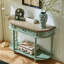 Console rétro en bois massif vert