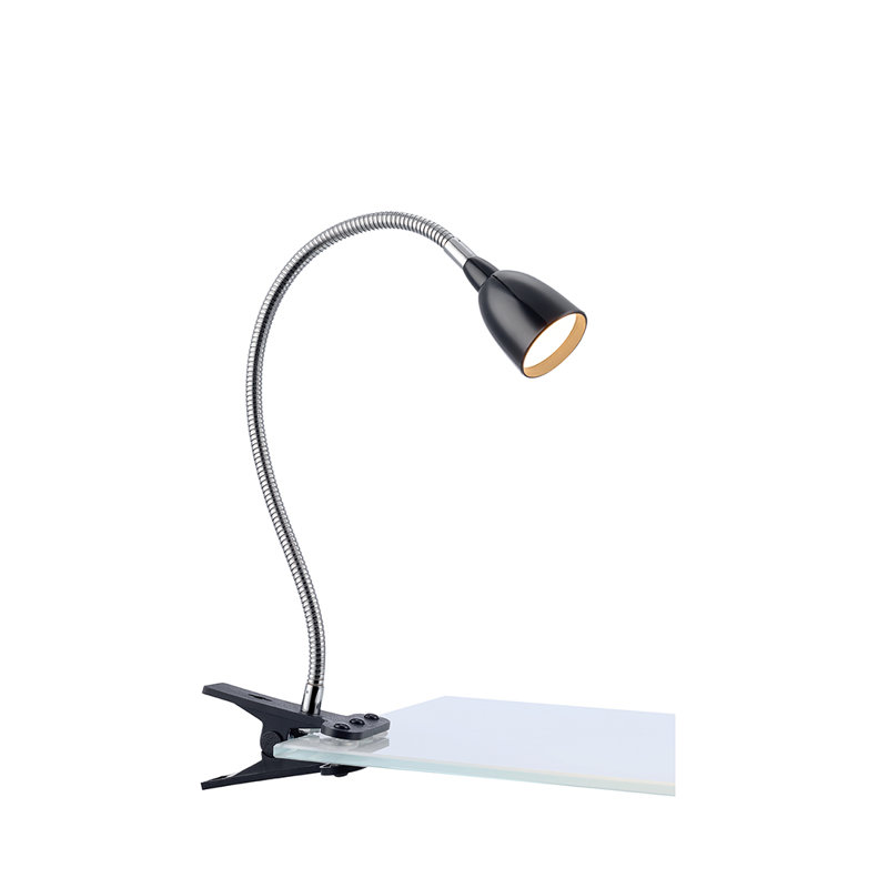Bergmann Metal Clip On Lamp, Black