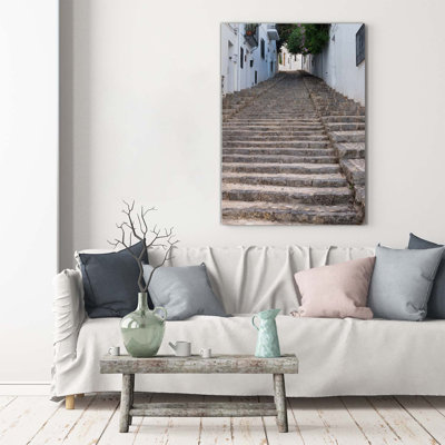 Stone Stairs - Wrapped Canvas Print