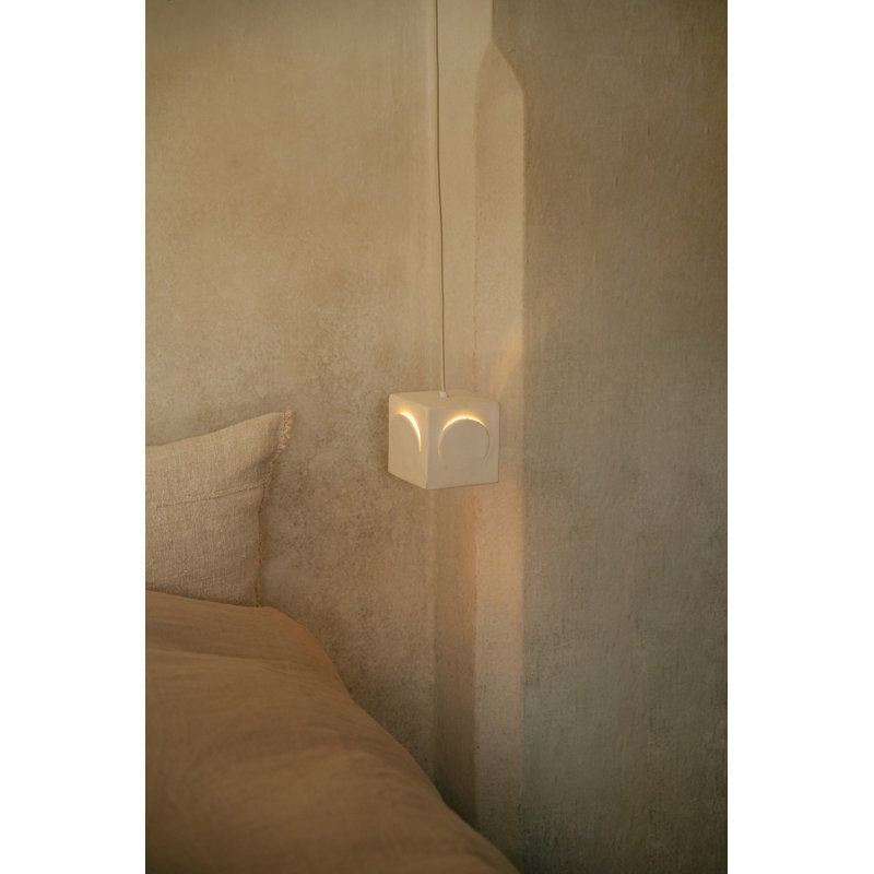 Alexes Eclipse Hanging Lamp Stoneware White