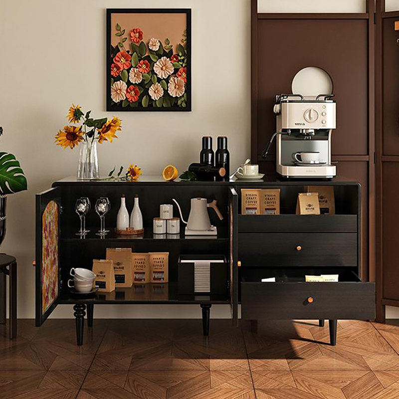 Buffet de salon français rétro, Brun noisette