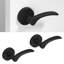  Levier de porte simple Brook pour conception dissimulée moderne (pour placard, garde-manger ou couloir) - style minimaliste élégant en noir mat-102146215-102146212