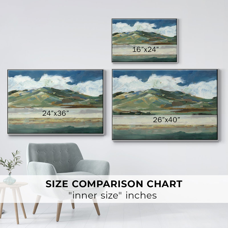 Western Sky II, reproduction d'art sur toile, H 17 po x l 25 po x P 2 po, Blanc