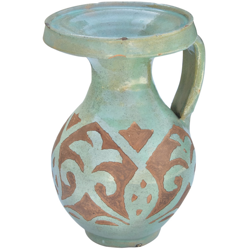 Vase en céramique ciselé à la main début du 20e siècle marocain