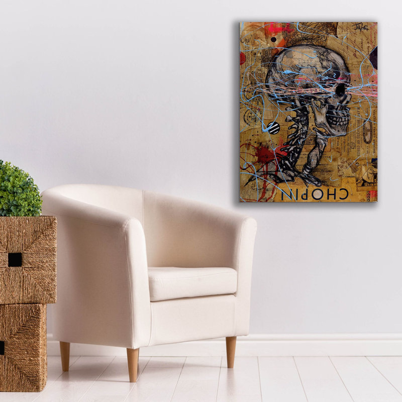 "Epop Graffiti" Chopins Ghost "par Loui Jover, art mural sur toile, H 34 po x l 26 po x P 1,5 po