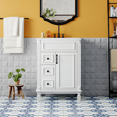 Meuble-lavabo 24 po avec lavabo en céramique