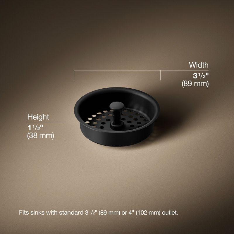 Duostrainer Basket Strainer, Matte Black
