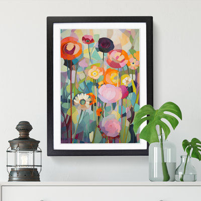 FRM-V0523-946X Flowers Orphism Design Vol.11 1 Piece Single Picture Frame Wall Art