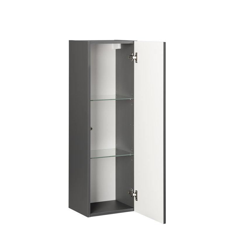 New York Engineered Wood Wall Mounting Bathroom Cabinet, Gray